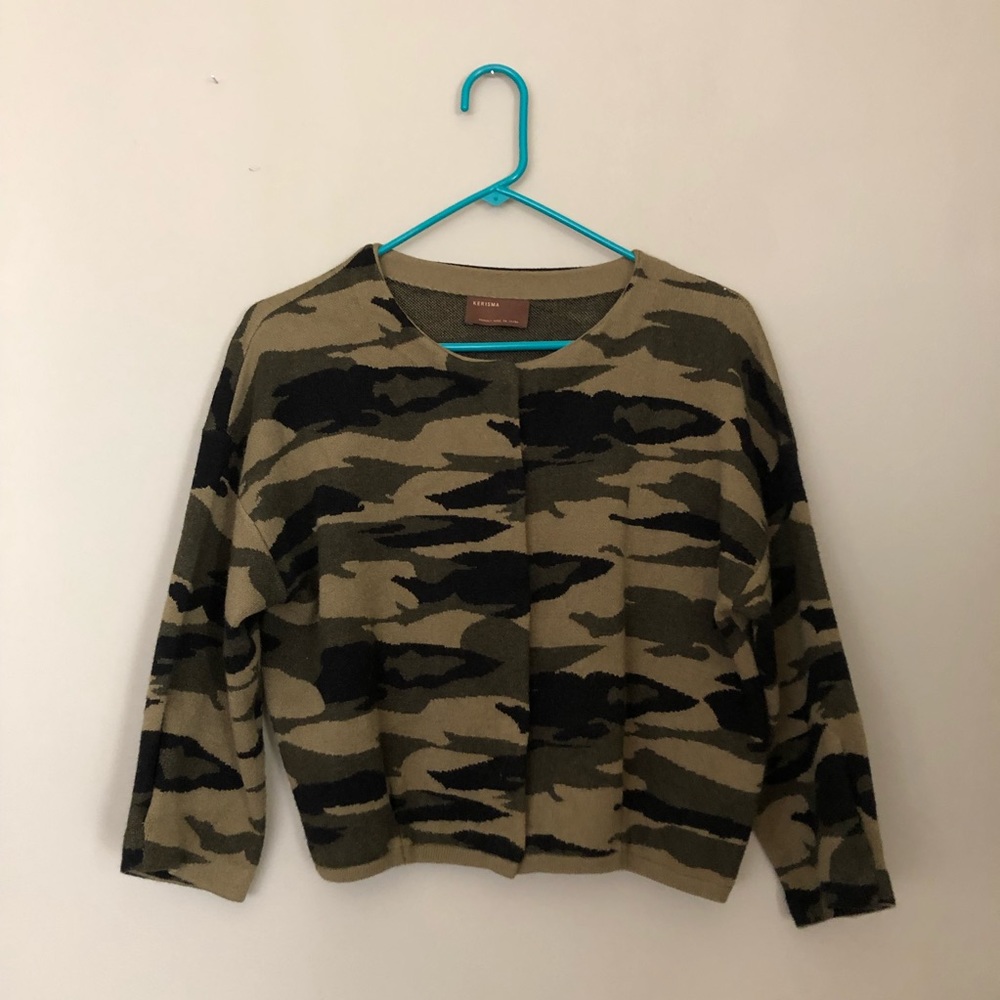 Kerisma Camo Crop Sweater/Bolero Jacket